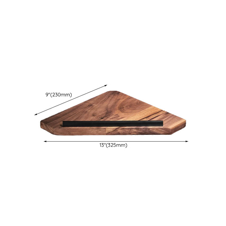 Lisslune | Wood & Aluminum Bathroom Set Brown Bathroom Accessory Set