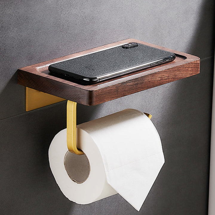 Lisslune | Traditional Bathroom Accessory Set Bathroom Shelf Paper Holder Gold Bathroom Set