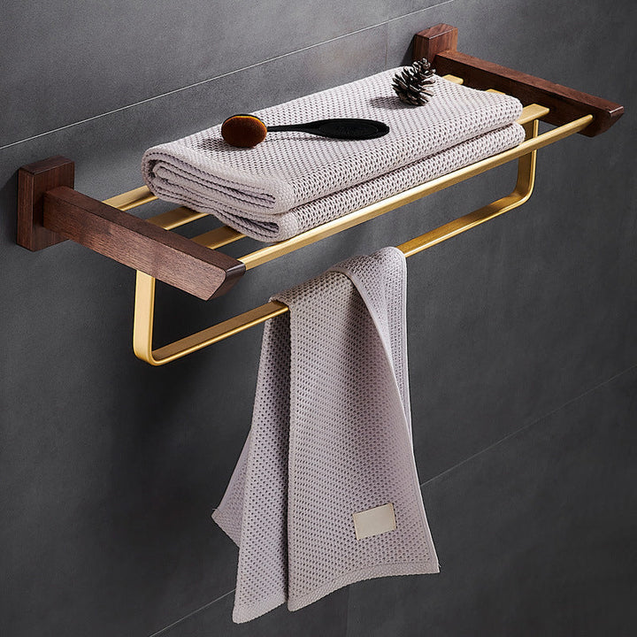 Lisslune | Traditional Bathroom Accessory Set Bathroom Shelf Paper Holder Gold Bathroom Set