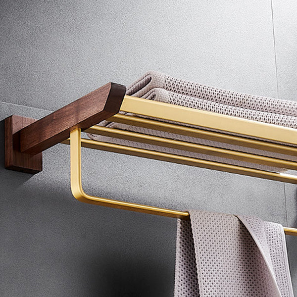 Lisslune | Traditional Bathroom Accessory Set Bathroom Shelf Paper Holder Gold Bathroom Set