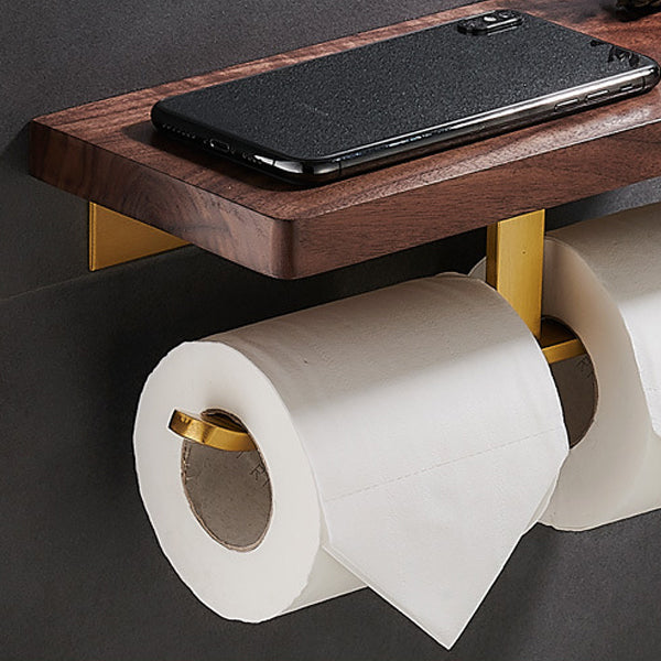 Lisslune | Traditional Bathroom Accessory Set Bathroom Shelf Paper Holder Gold Bathroom Set