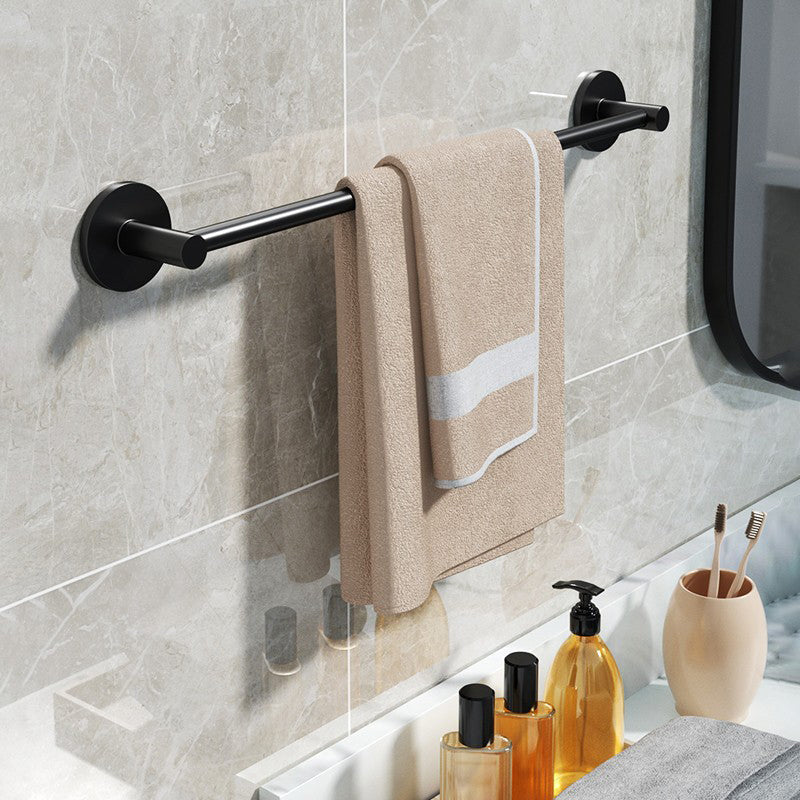 Lisslune | Aluminium Bathroom Hardware Set Black Bathroom Accessories Kit Towel Holder