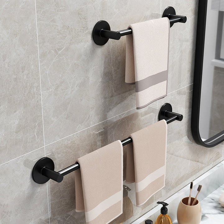 Lisslune | Aluminium Bathroom Hardware Set Black Bathroom Accessories Kit Towel Holder