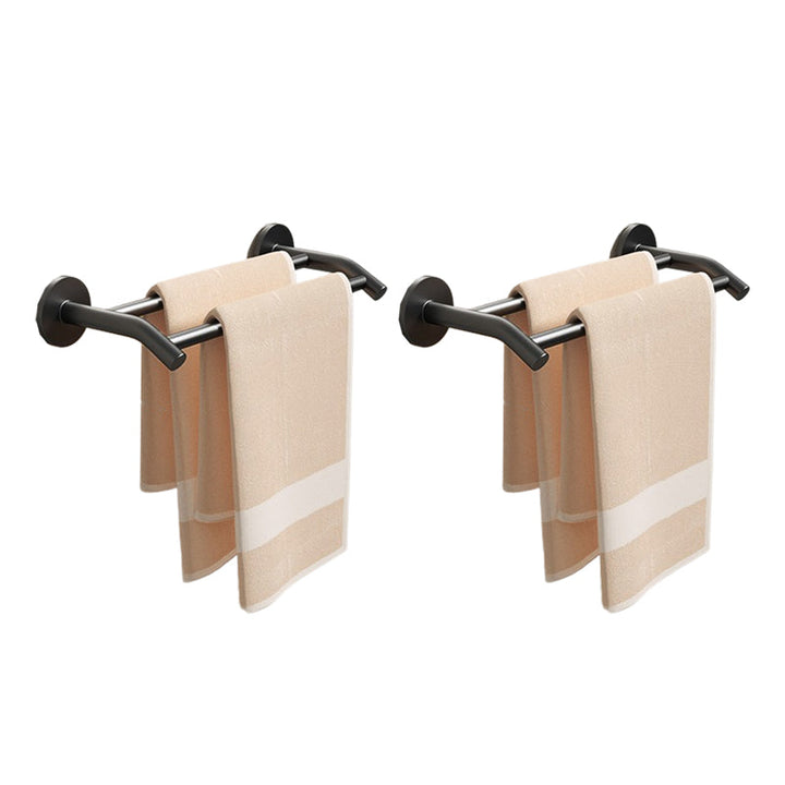 Lisslune | Aluminium Bathroom Hardware Set Black Bathroom Accessories Kit Towel Holder
