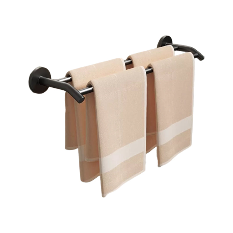 Lisslune | Aluminium Bathroom Hardware Set Black Bathroom Accessories Kit Towel Holder