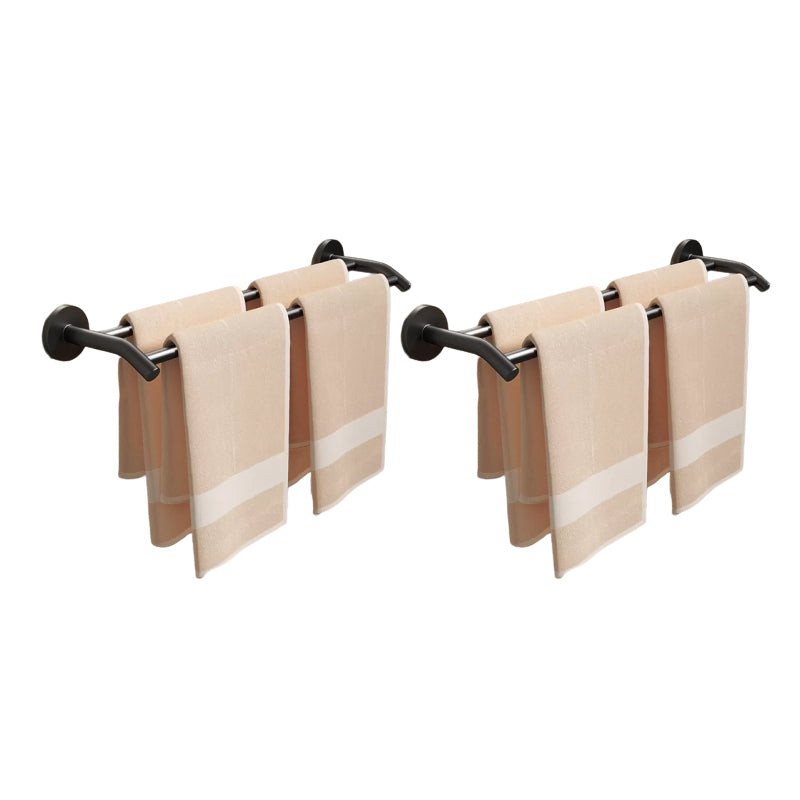 Lisslune | Aluminium Bathroom Hardware Set Black Bathroom Accessories Kit Towel Holder