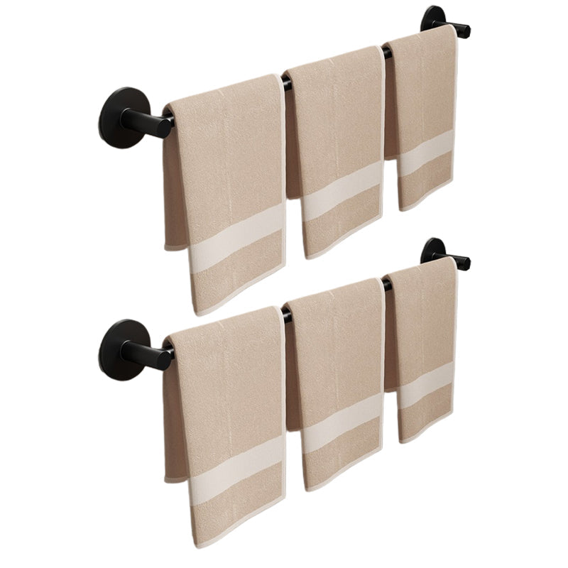 Lisslune | Aluminium Bathroom Hardware Set Black Bathroom Accessories Kit Towel Holder
