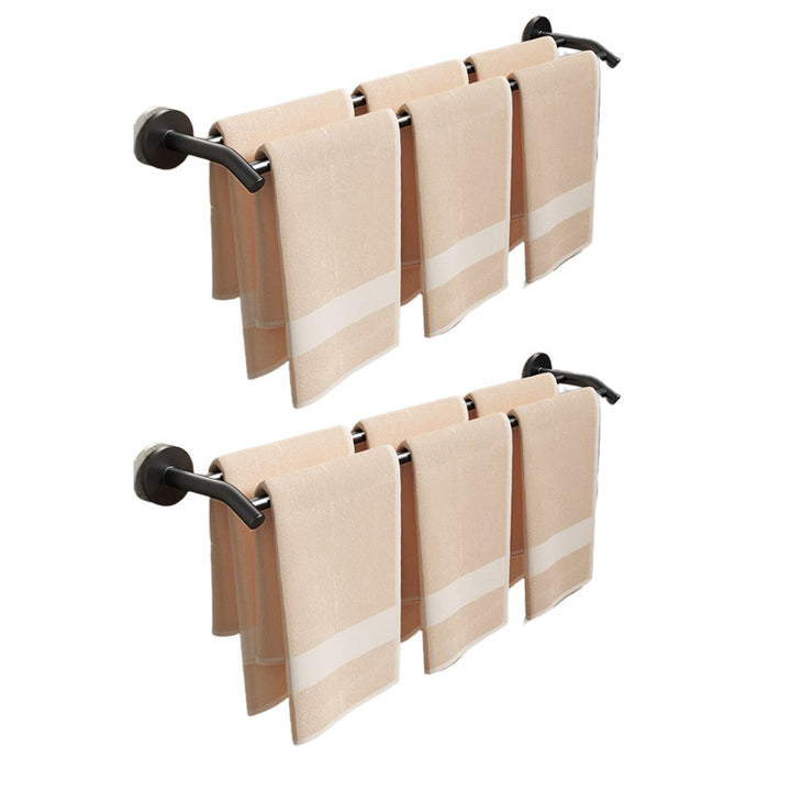 Lisslune | Aluminium Bathroom Hardware Set Black Bathroom Accessories Kit Towel Holder