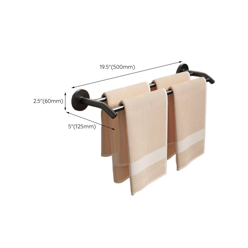 Lisslune | Aluminium Bathroom Hardware Set Black Bathroom Accessories Kit Towel Holder