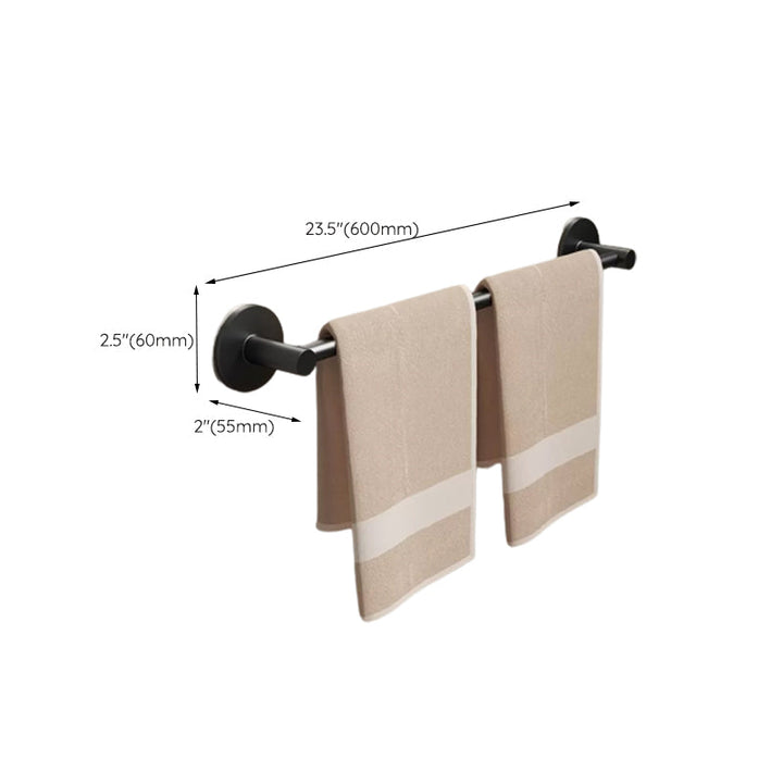 Lisslune | Aluminium Bathroom Hardware Set Black Bathroom Accessories Kit Towel Holder