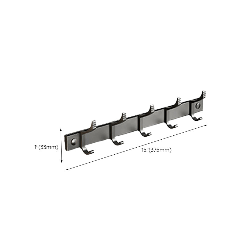 Lisslune | Contemporary bathroom accessory set with black finish and bath shelf/towel bar