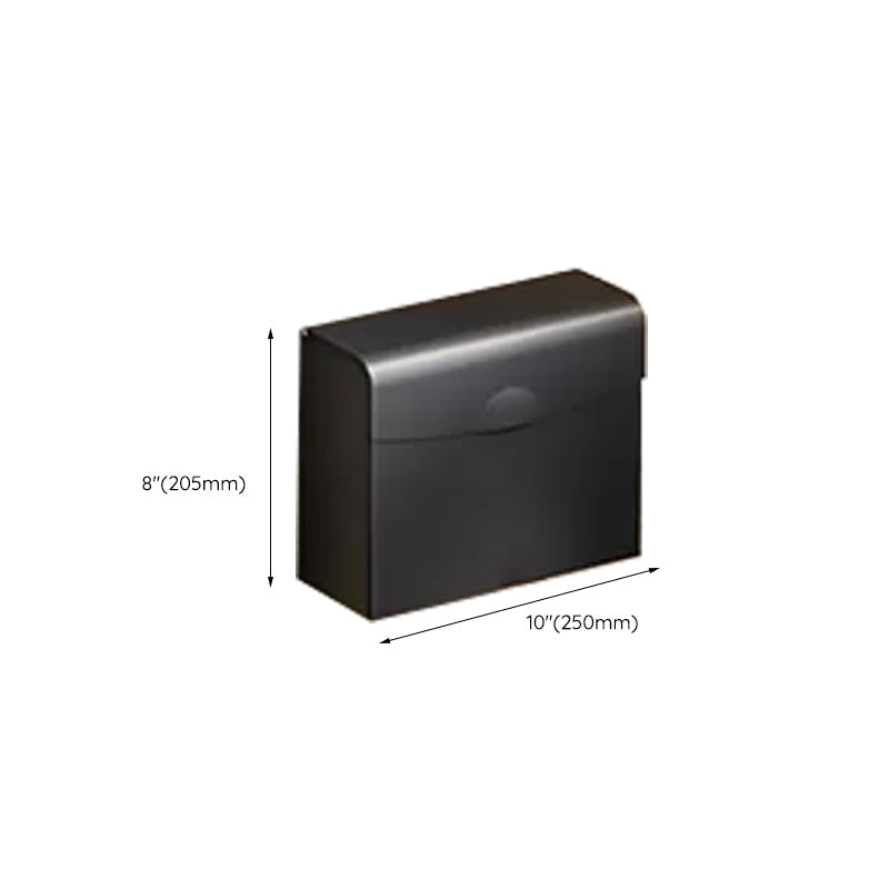 Lisslune | Contemporary bathroom accessory set with black surface and bath shelf/towel bar