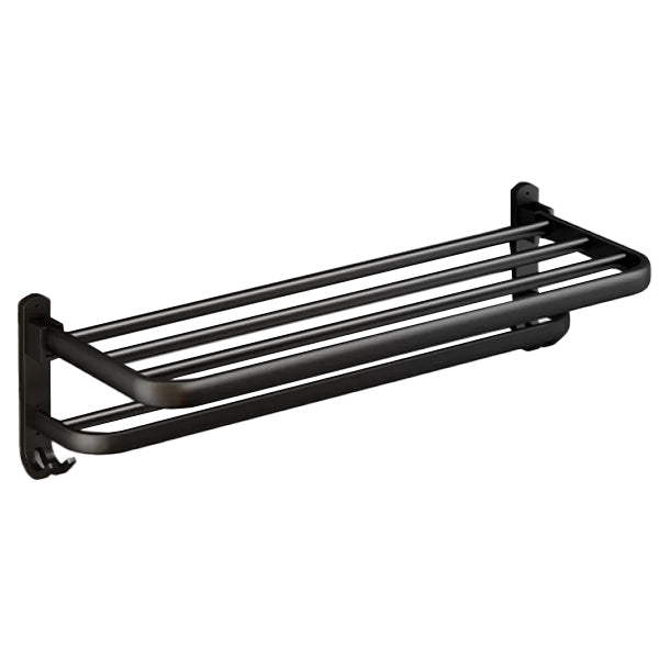 Lisslune | Classic Bathroom Accessories Set in Aluminum Black Finish Bathrobe Hook/ Towel Bar