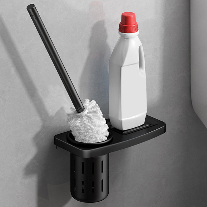 Lisslune | Classic Bathroom Accessories Set in Aluminum Black Finish Bathrobe Hook / Towel Bar
