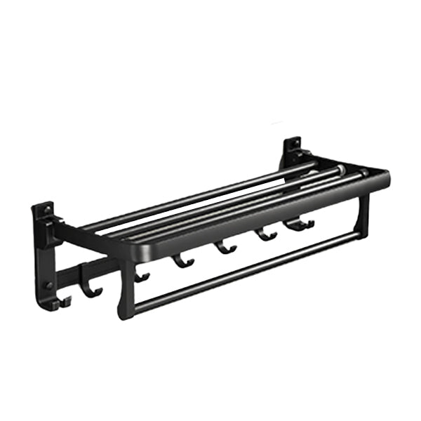 Lisslune | Classic Bathroom Accessories Set in Aluminum Black Finish Bathrobe Hook / Towel Bar