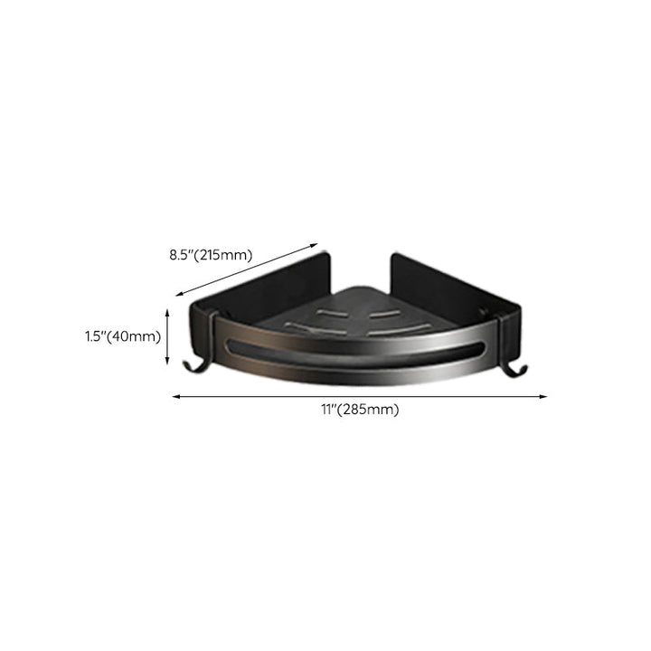 Lisslune | Classic Bathroom Accessories Set in Aluminum Black Finish Bathrobe Hook/ Towel Bar