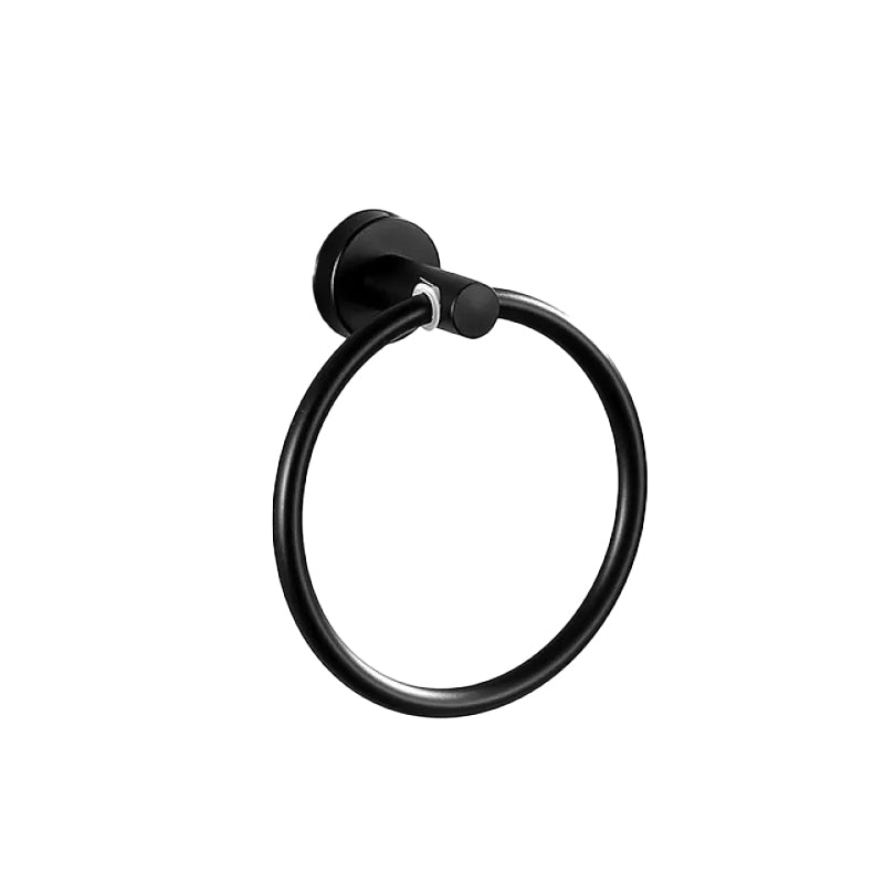 Lisslune | Modern Bathroom Hardware Set made of Stainless Steel Brushed Chrome Towel Bar/Ring & Bathrobe Hook