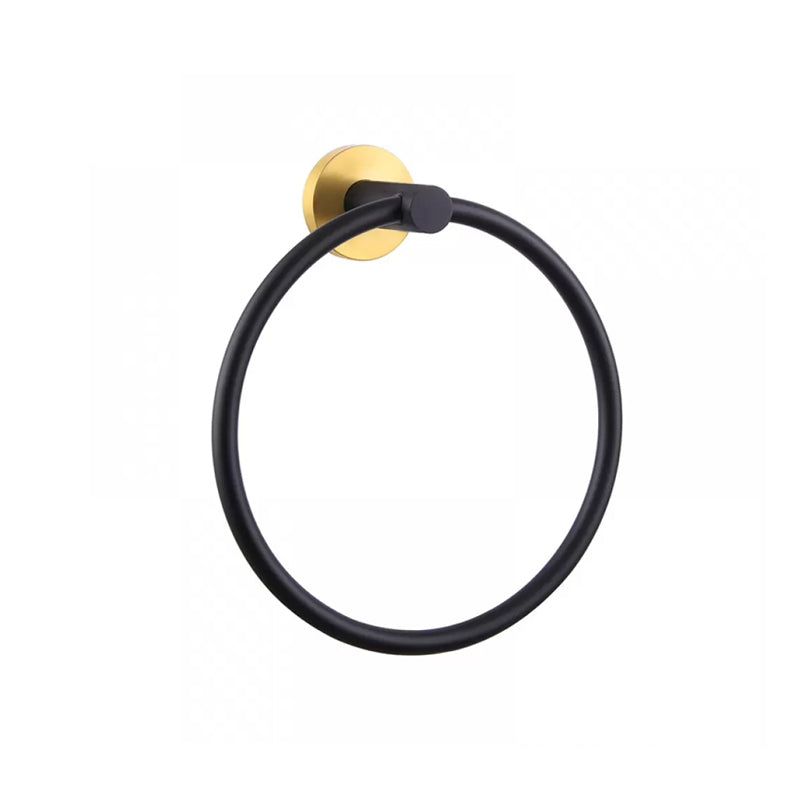 Lisslune | Modern Bathroom Hardware Set made of Stainless Steel Brushed Chrome Towel Bar/Ring & Bathrobe Hook
