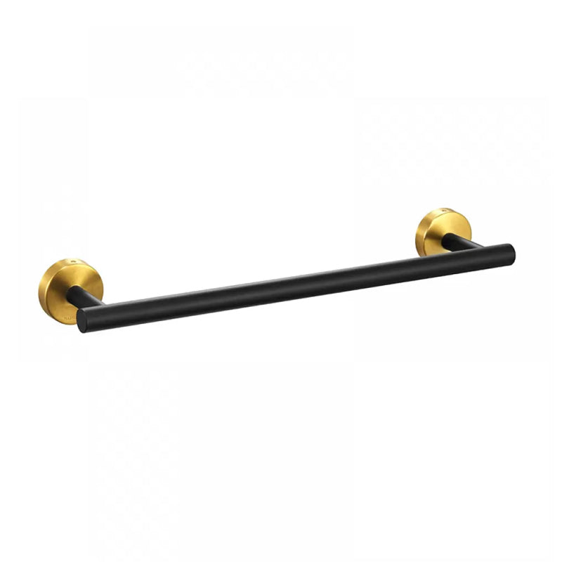 Lisslune | Modern Bathroom Hardware Set made of Stainless Steel Brushed Chrome Towel Bar/Ring & Bathrobe Hook