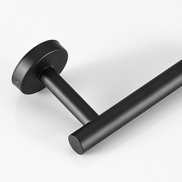 Lisslune | Modern Bathroom Hardware Set made of Stainless Steel Brushed Chrome Towel Bar/Ring & Bathrobe Hook