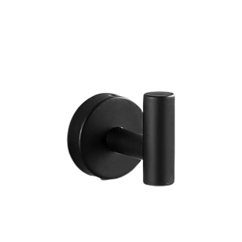 Lisslune | Modern Bathroom Hardware Set made of Stainless Steel Brushed Chrome Towel Bar/Ring & Bathrobe Hook