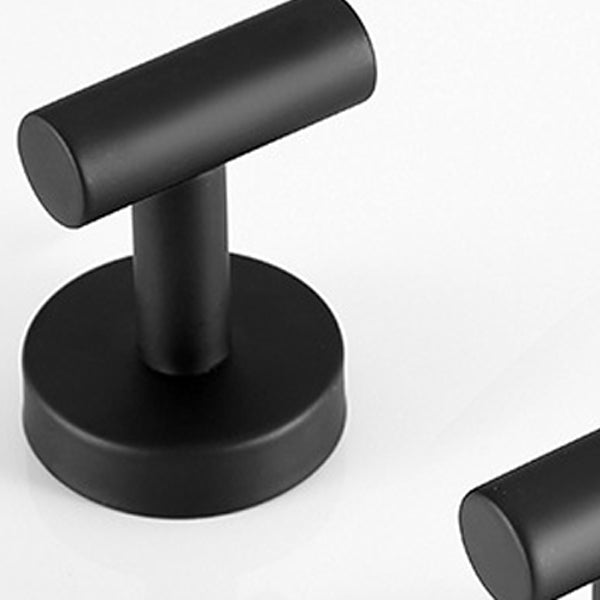 Lisslune | Modern Bathroom Hardware Set made of Stainless Steel Brushed Chrome Towel Bar/Ring & Bathrobe Hook