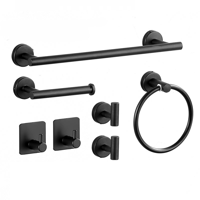 Lisslune | Modern Bathroom Hardware Set made of Stainless Steel Brushed Chrome Towel Bar/Ring & Bathrobe Hook