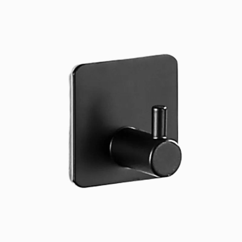Lisslune | Modern Bathroom Hardware Set made of Stainless Steel Brushed Chrome Towel Bar/Ring & Bathrobe Hook