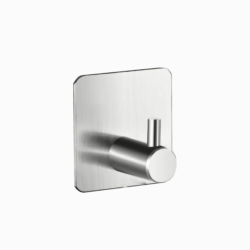 Lisslune | Modern Bathroom Hardware Set made of Stainless Steel Brushed Chrome Towel Bar/Ring & Bathrobe Hook