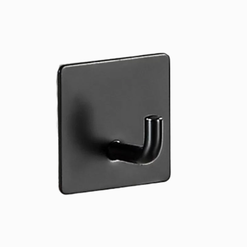 Lisslune | Modern Bathroom Hardware Set made of Stainless Steel Brushed Chrome Towel Bar/Ring & Bathrobe Hook