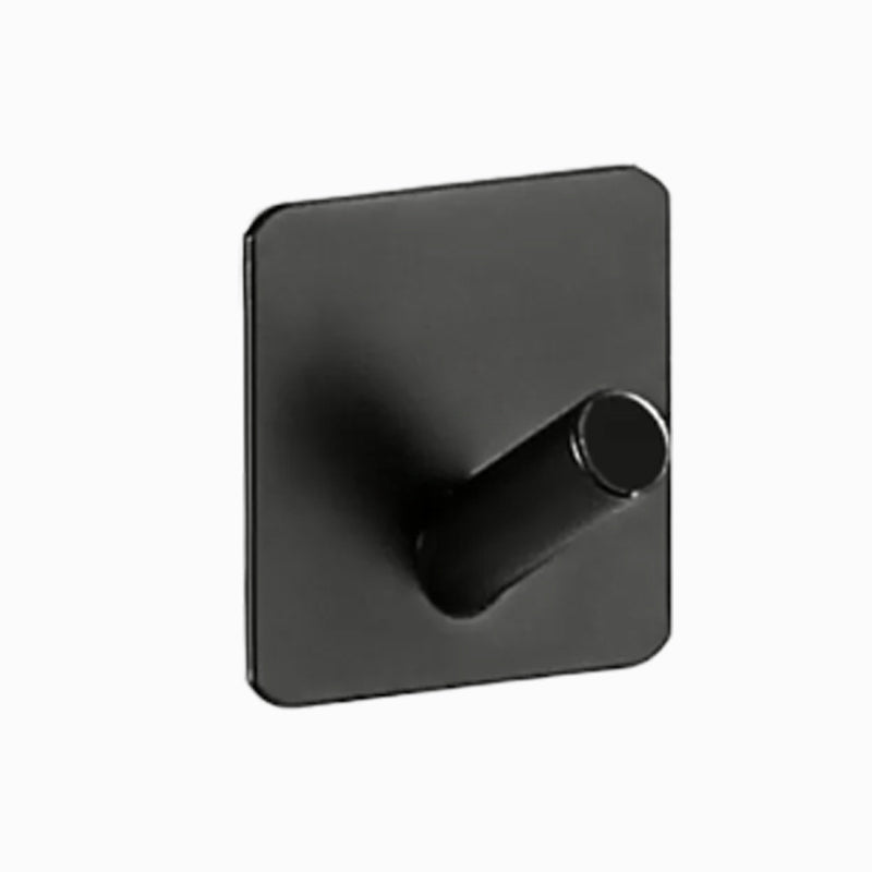 Lisslune | Modern Bathroom Hardware Set made of Stainless Steel Brushed Chrome Towel Bar/Ring & Bathrobe Hook