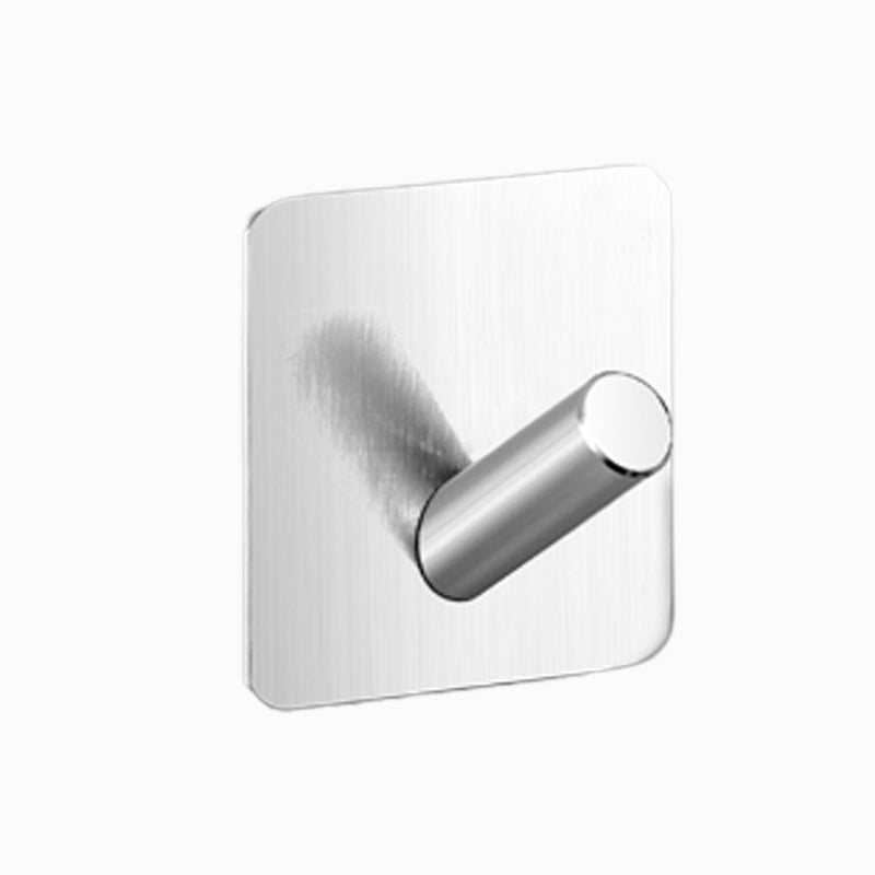 Lisslune | Modern Bathroom Hardware Set made of Stainless Steel Brushed Chrome Towel Bar/Ring & Bathrobe Hook
