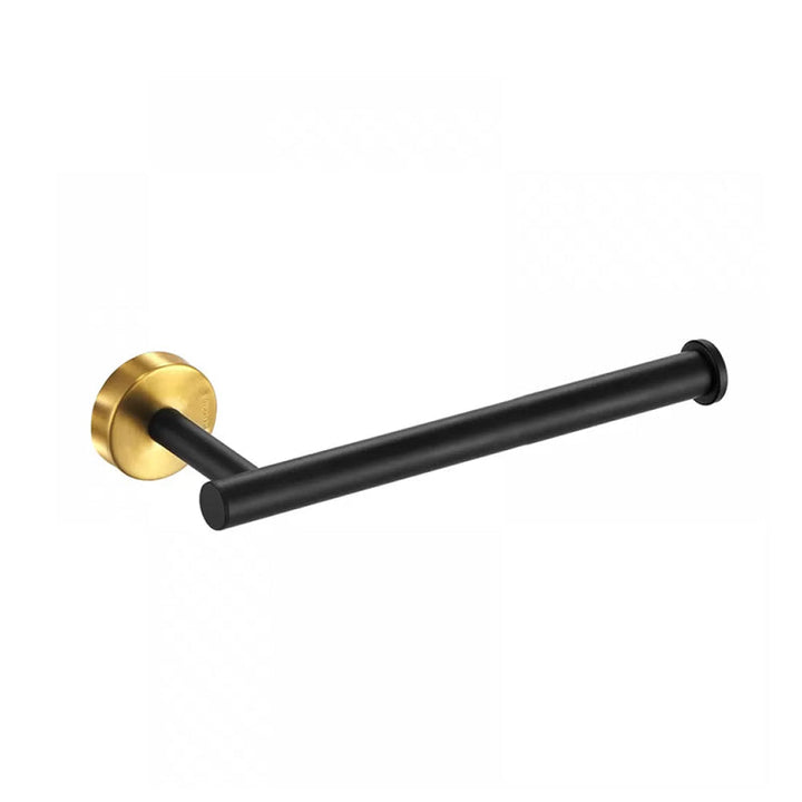 Lisslune | Modern Bathroom Hardware Set made of Stainless Steel Brushed Chrome Towel Bar/Ring & Bathrobe Hook