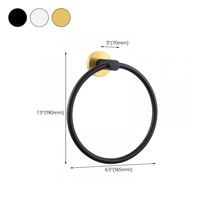 Lisslune | Modern Bathroom Hardware Set made of Stainless Steel Brushed Chrome Towel Bar/Ring & Bathrobe Hook