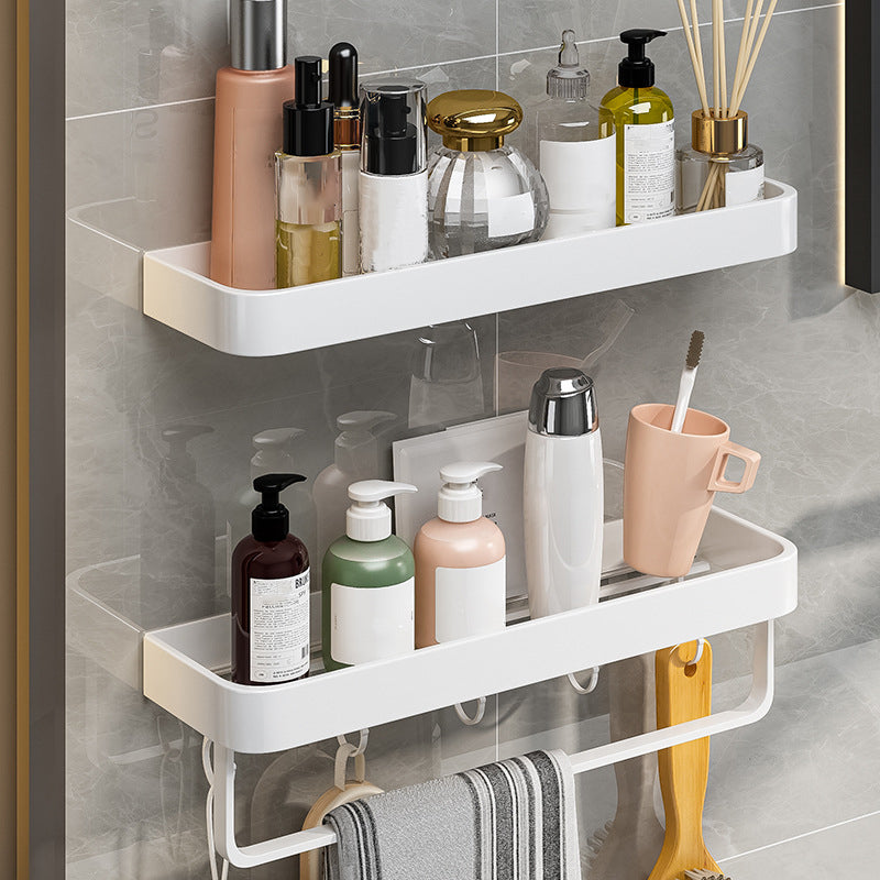 Lisslune | Contemporary Bathroom Accessory Set Metal Bathroom Shelf in White