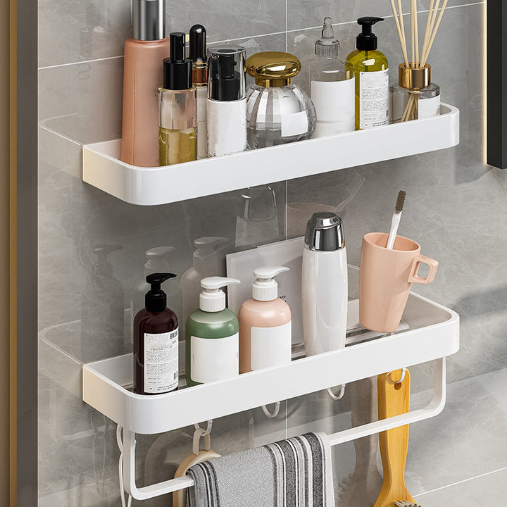 Lisslune | Contemporary Bathroom Accessory Set Metal Bathroom Shelf in White