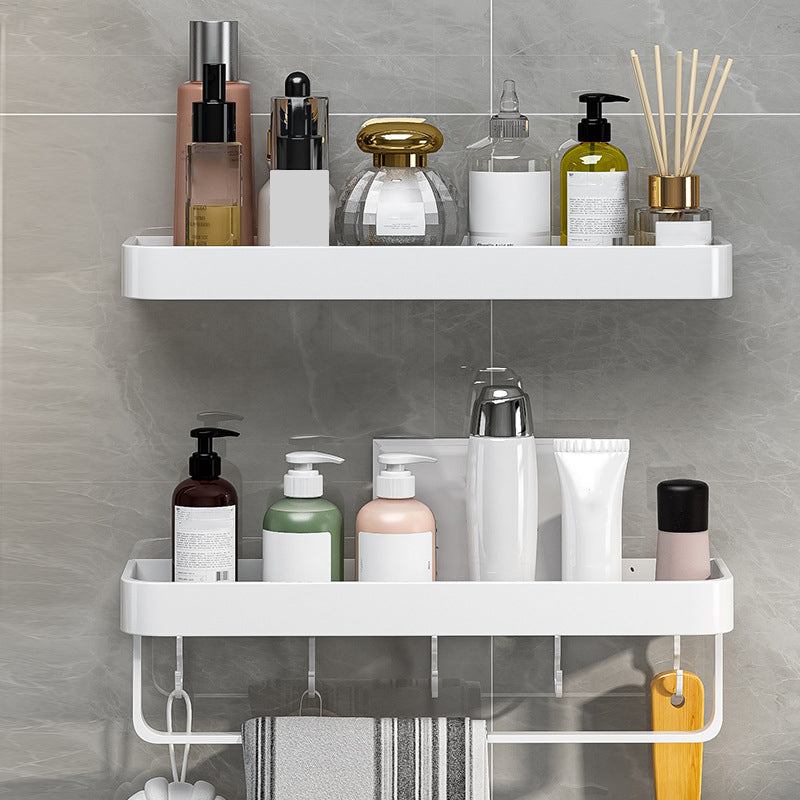 Lisslune | Contemporary Bathroom Accessory Set Metal Bathroom Shelf in White