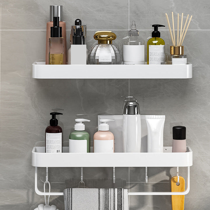 Lisslune | Contemporary Bathroom Accessory Set Metal Bathroom Shelf in White