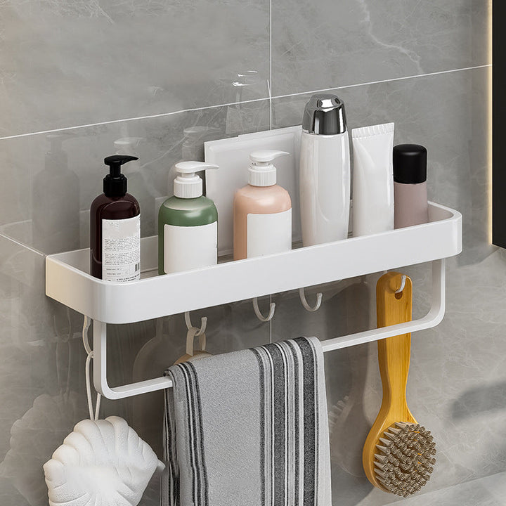 Lisslune | Contemporary Bathroom Accessory Set Metal Bathroom Shelf in White