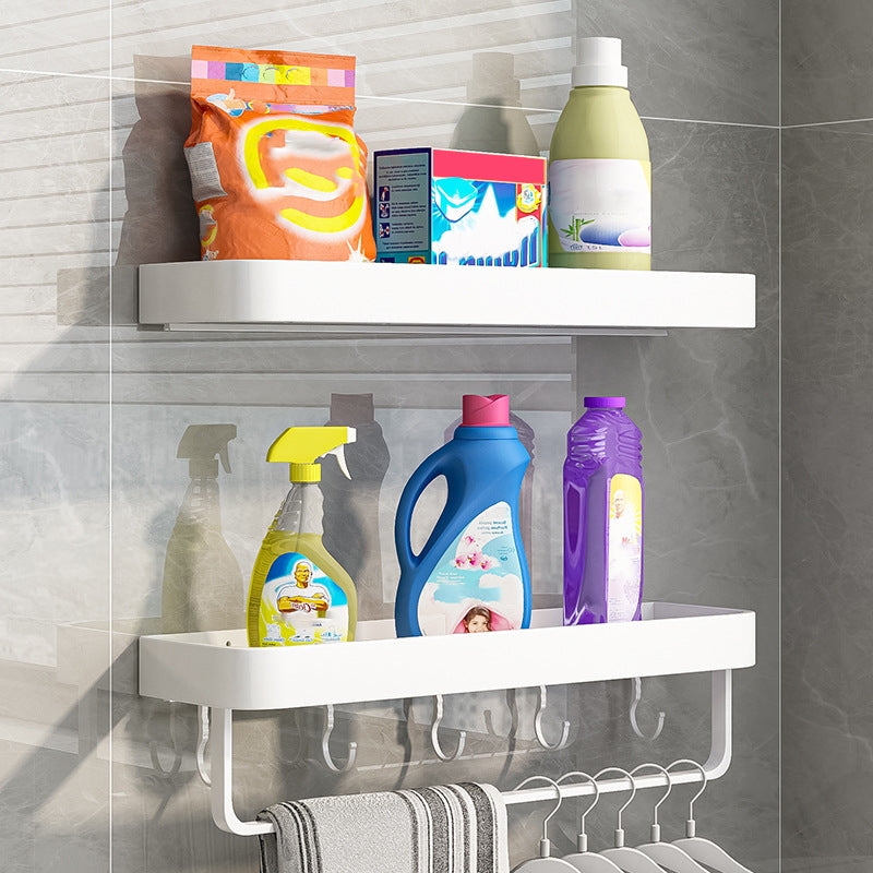 Lisslune | Contemporary Bathroom Accessory Set Metal Bathroom Shelf in White