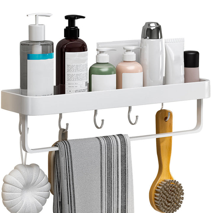 Lisslune | Contemporary Bathroom Accessory Set Metal Bathroom Shelf in White