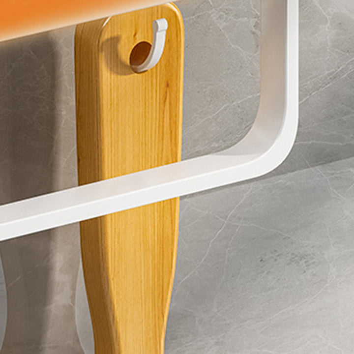 Lisslune | Contemporary Bathroom Accessory Set Metal Bathroom Shelf in White