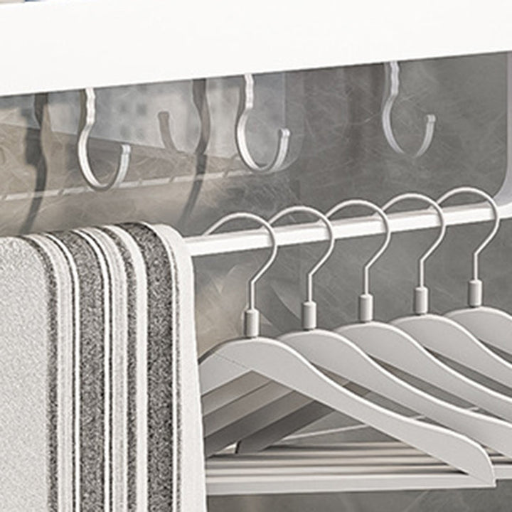 Lisslune | Contemporary Bathroom Accessory Set Metal Bathroom Shelf in White