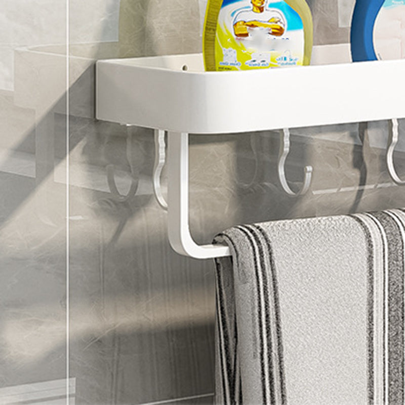 Lisslune | Contemporary Bathroom Accessory Set Metal Bathroom Shelf in White