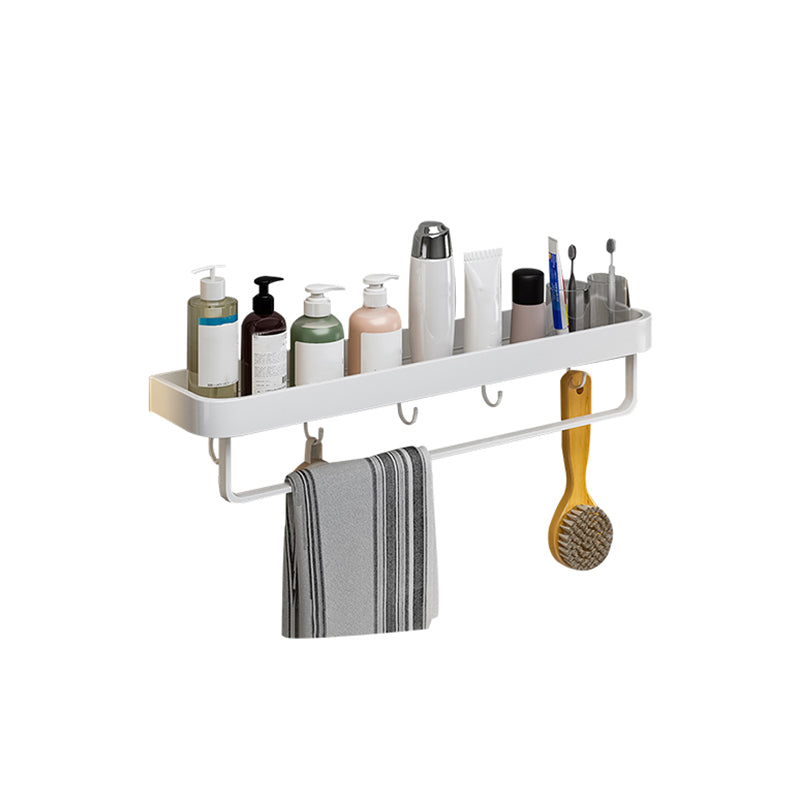Lisslune | Contemporary Bathroom Accessory Set Metal Bathroom Shelf in White