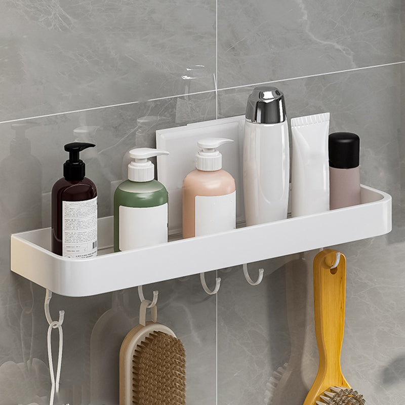 Lisslune | Contemporary Bathroom Accessory Set Metal Bathroom Shelf in White