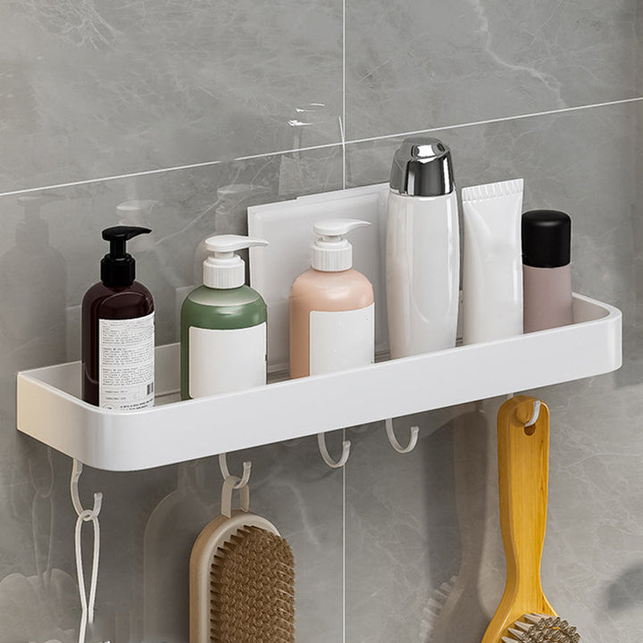 Lisslune | Contemporary Bathroom Accessory Set Metal Bathroom Shelf in White
