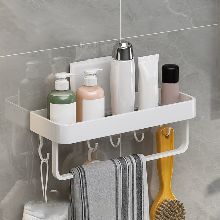 Lisslune | Contemporary Bathroom Accessory Set Metal Bathroom Shelf in White
