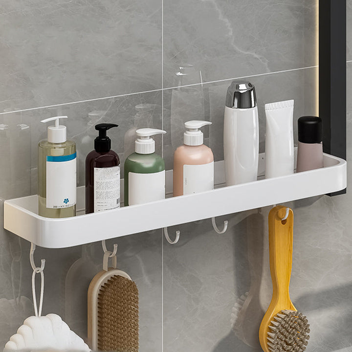 Lisslune | Contemporary Bathroom Accessory Set Metal Bathroom Shelf in White