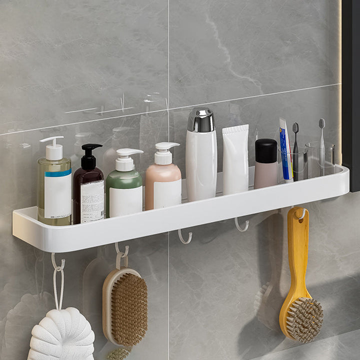 Lisslune | Contemporary Bathroom Accessory Set Metal Bathroom Shelf in White